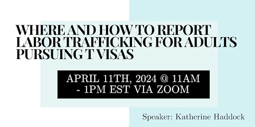 Imagen principal de Where and how to report labor trafficking for adults pursuing T visas