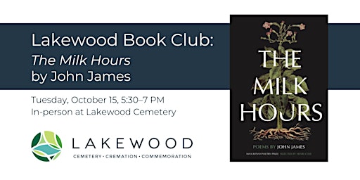 Imagem principal do evento Lakewood Book Club: The Milk Hours by John James
