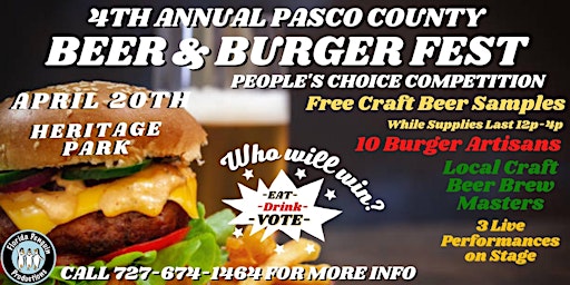 Immagine principale di 4th Annual Pasco County Beer & Burger Festival 