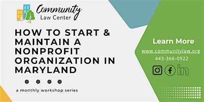 How to Start & Maintain a Nonprofit Organization in Maryland primary image