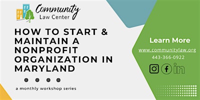 Imagen principal de How to Start & Maintain a Nonprofit Organization in Maryland