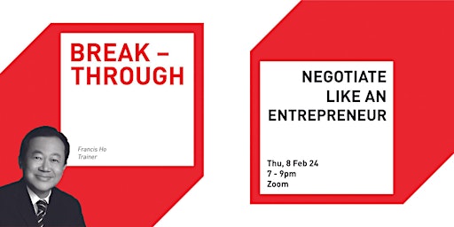Negotiate like An Entrepreneur | Breakthrough Workshop primary image