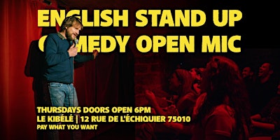 Primaire afbeelding van English Stand Up Comedy - Open Mic