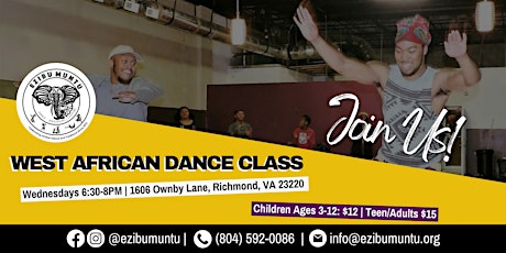 Ezibu Muntu's Weekly West African Dance Class