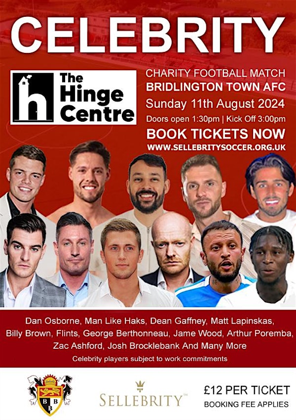 Celebrity Charity Football match at Bridlington Town AFC