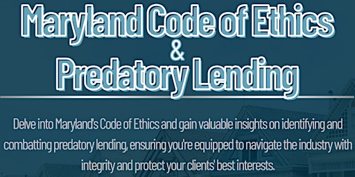 Maryland Code of Ethics & Predatory Lending CE primary image