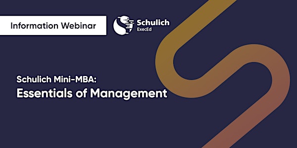 Schulich Mini-MBA: Essentials of Management