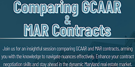 Imagem principal do evento Comparing GCAAR and MAR Contracts CE