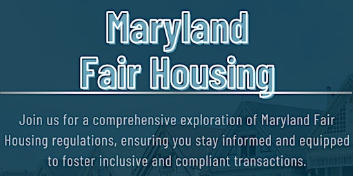 Primaire afbeelding van Maryland Fair Housing CE