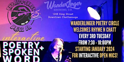 Imagem principal do evento Interactive Poetry & Spoken Word Open Mic at Wanderlinger