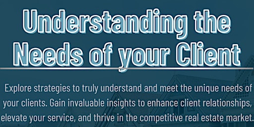 Understanding the Needs of your Clients CE  primärbild