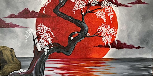 Japanese Crimson Moon - Paint and Sip by Classpop!™ primary image