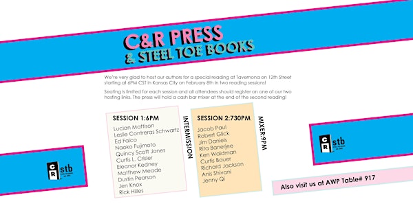 C&R Press  & Steel Toe Books Reading Session 1