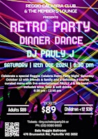 Retro Party Night 2024 Dinner Dance @ The Reggio Calabria Club primary image
