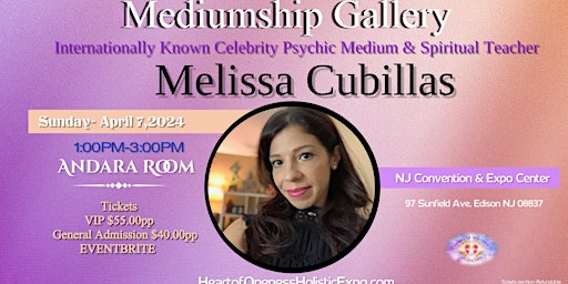 Imagem principal do evento Messages from Heaven: Mediumship gallery with Melissa Cubillas