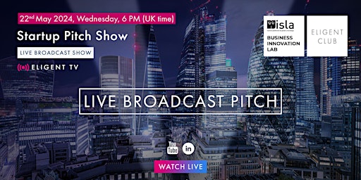 Startup Pitch Show - Live Broadcast Event primary image
