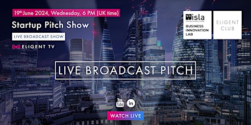 Startup Pitch Show - Live Broadcast Event primary image