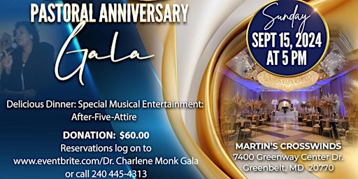 Hauptbild für Dr. Charlene Monk 40th Pastoral Anniversary Gala