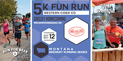 5k Homecoming Fun Run x Western Cider event logo
