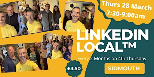 Hauptbild für March LinkedIn Local - (Sidmouth) -  Networking Event - 28 March 2024