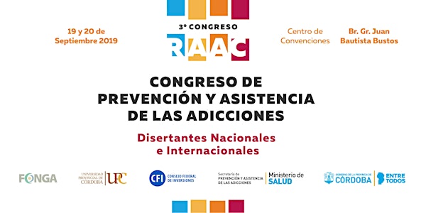 3° Congreso de la Red Asistencial de las Adicciones de Córdoba - 2019