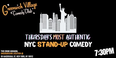 Primaire afbeelding van Thursday's Most Authentic NYC Stand-Up Comedy! Free Comedy  Show Tix