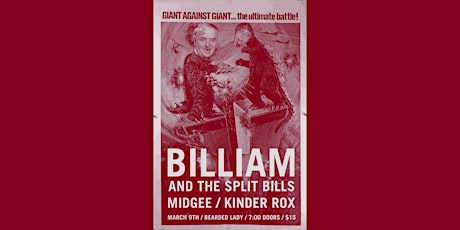 BILLIAM & THE SPLIT BILLS (VIC) + MIDGEE & KINDER ROX primary image