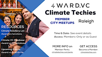 Climate Techies Raleigh Monthly Member Sustainability Drinks Meetup