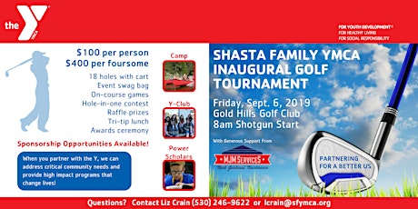 Shasta Family YMCA Inaugural Golf Tournament primary image