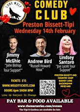 Image principale de VALENTINE LONE WOLF COMEDY CLUB AT THE TIPI WEDNESDAY 14TH FEBRUARY 2024