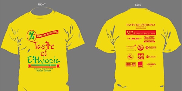 Taste of Ethiopia Festival Souvenir T-Shirts Pre-Order!