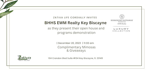 Imagem principal do evento BHHS EWM Realty Key Biscayne Open House Presentation