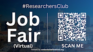 Imagem principal do evento #ResearchersClub Virtual Job Fair / Career Expo Event #ColoradoSprings