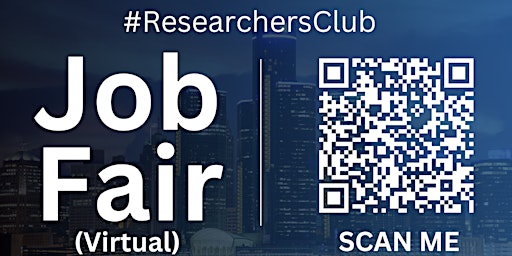 Primaire afbeelding van #ResearchersClub Virtual Job Fair / Career Expo Event #Detroit