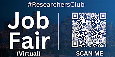 Imagem principal do evento #ResearchersClub Virtual Job Fair / Career Expo Event #Denver