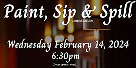 Imagem principal do evento Paint, Sip & Spill: Couples Edition