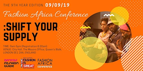 Fashion Africa Conference 2019 plus 1 day Business Masterclass primary image
