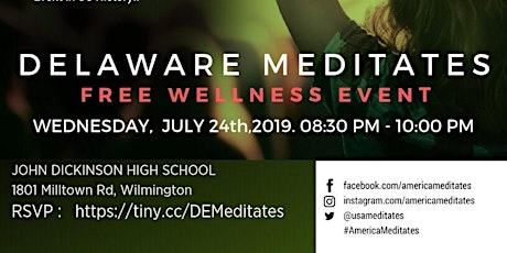America meditates - Free country wide meditation event @ Delaware primary image