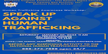 Image principale de IES Human Trafficking Awareness Workshop