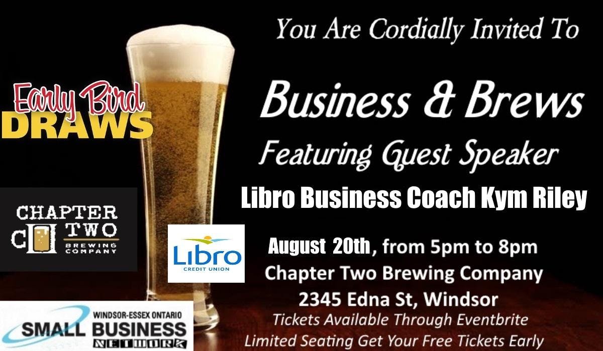 Business Brews Special Event With Guest Speaker Libro Business Coach Kym Riley Aug 19