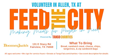 Feed The City Allen: Making Meals for People In Need