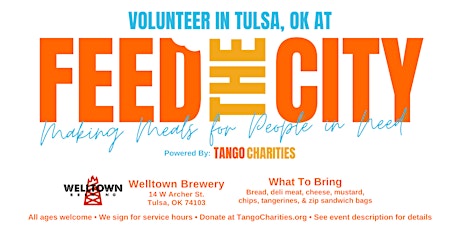 Feed The City Tulsa: Making Meals for People In Need