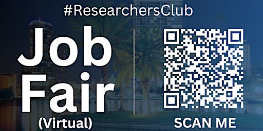 Imagem principal do evento #ResearchersClub Virtual Job Fair / Career Expo Event #Orlando