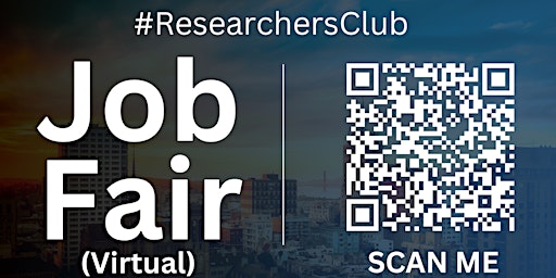 Imagem principal do evento #ResearchersClub Virtual Job Fair / Career Expo Event #Greeneville