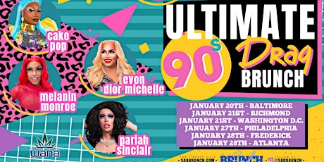 The Ultimate 90's Drag Brunch w/ Pariah Sinclair (Frederick, MD) primary image