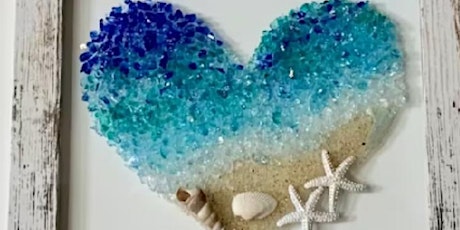 Resin seascape with seaglass workshop