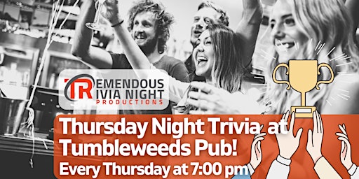 Kamloops Tumbleweeds Pub Thursday Night Trivia! primary image