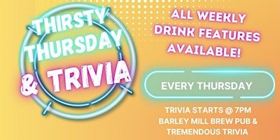 Penticton The Barley Mill Pub Thirst'day Night Trivia! primary image