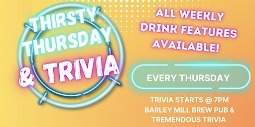 Imagem principal de Penticton The Barley Mill Pub Thirst'day Night Trivia!