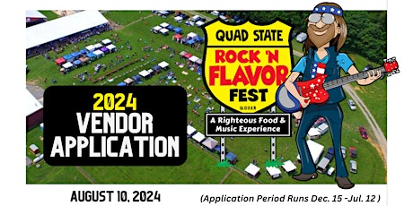 Quad State Rock 'N Flavor Fest 2024 Vendor APPLICATION primary image